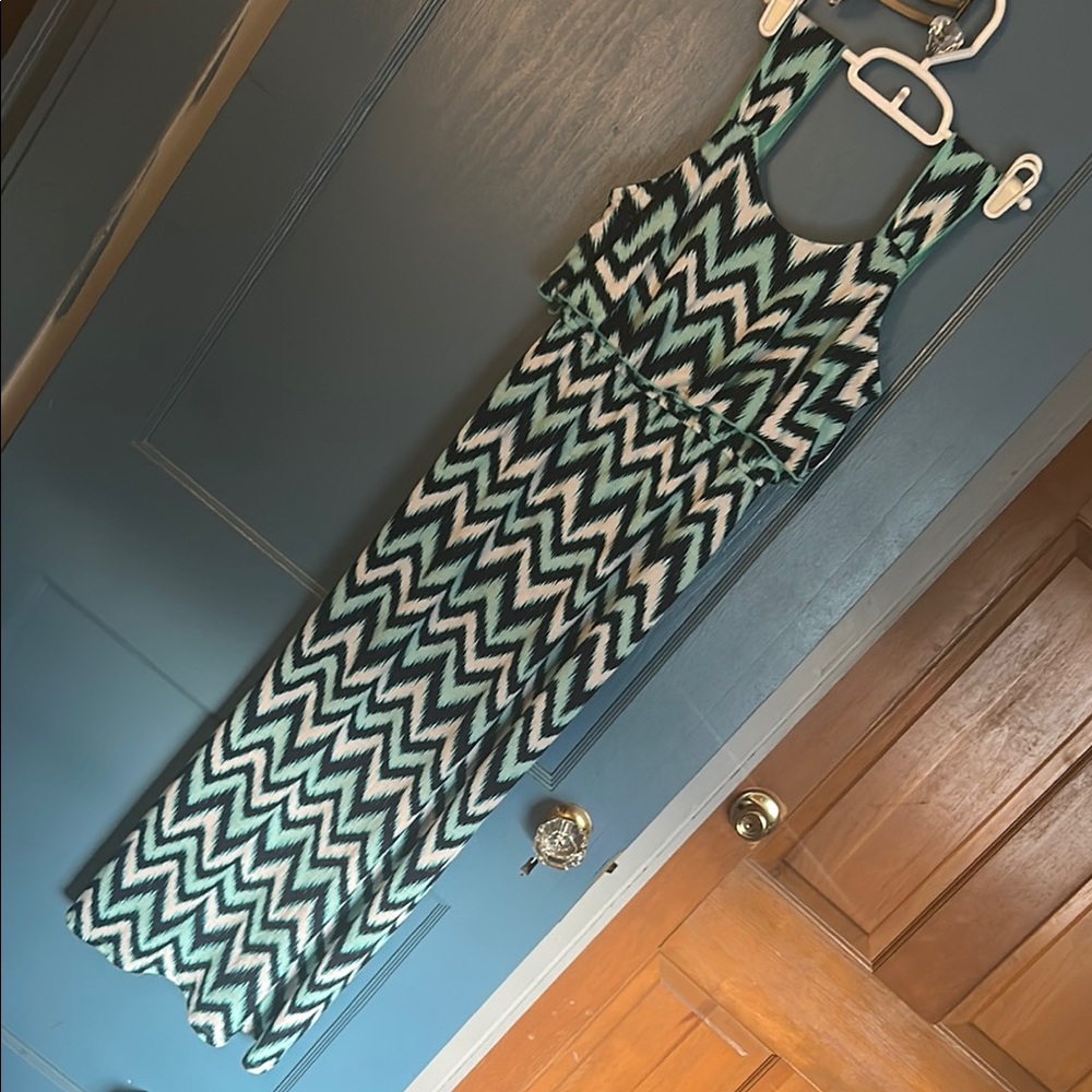 Maxi Dress Chevron Patterned